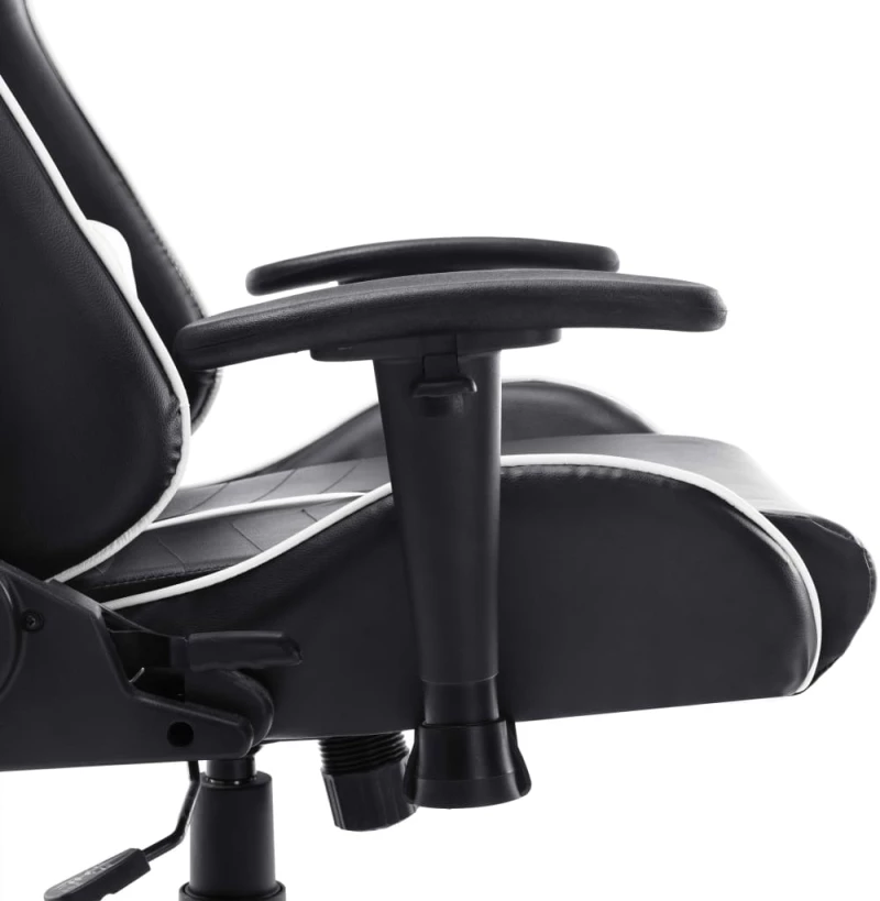 vidaXL Καρέκλα Gaming Ασπρόμαυρη από Συνθετικό Δέρμα  Πολύχρωμο