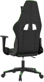 vidaXL Καρέκλα Gaming Μαύρο/πράσινο από Συνθετικό Δέρμα  Μαύρο