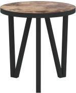 vidaXL Τραπεζάκι Μαύρο / Κίτρινο Ø35 εκ. από MDF N/A Καφέ