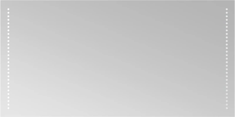 vidaXL Καθρέφτης Μπάνιου με LED 100x50 εκ. 100 x 50 cm Διαφανές