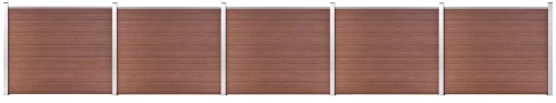 vidaXL Σετ Πάνελ Περίφραξης Καφέ 872 x 146 εκ. από WPC 872 x 146 cm Καφέ