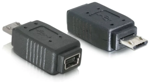 POWERTECH αντάπτορας USB Micro σε USB Mini θηλυκό CAB-U112, μαύρος