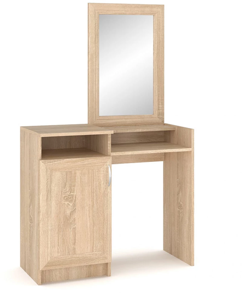 Τουαλέτα Rebecca pakoworld με καθρέπτη sonoma 90x38,5x147,5εκ