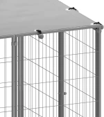 vidaXL Σπιτάκι Σκύλου Ασημί 10,89 μ² Ατσάλινο 10.89 m² Ασήμι