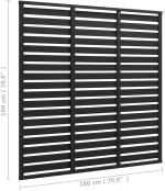 vidaXL Πάνελ Περίφραξης Μαύρο 180 x 180 εκ. από WPC 180 x 180 cm Μαύρο