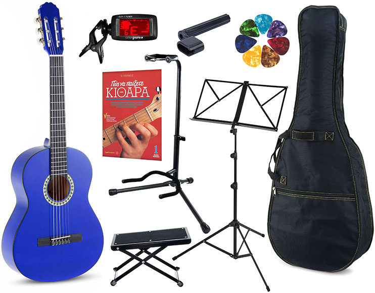 Gewa Concert Basic 4/4, Satin Blue - Ultimate Set