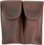 Gewa Crazy Horse Mouthpiece Pouch, French Horn - Double, Brown