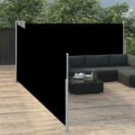 vidaXL Σκίαστρο Πλαϊνό Συρόμενο Μαύρο 100 x 1000 εκ. 100 x 1000 cm Μαύρο
