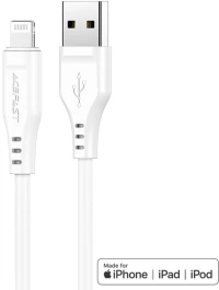 Καλώδιο σύνδεσης Acefast C3-02 USB-A σε Lightning Braided 2,4A Apple Certified MFI 1.2m Λευκό