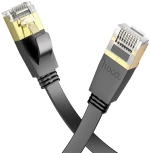 Καλώδιο Δικτύου Hoco US07 General Pure Copper Cat 6 UTP Πλακέ Καλώδιο 1Gbps 10m Μαύρο