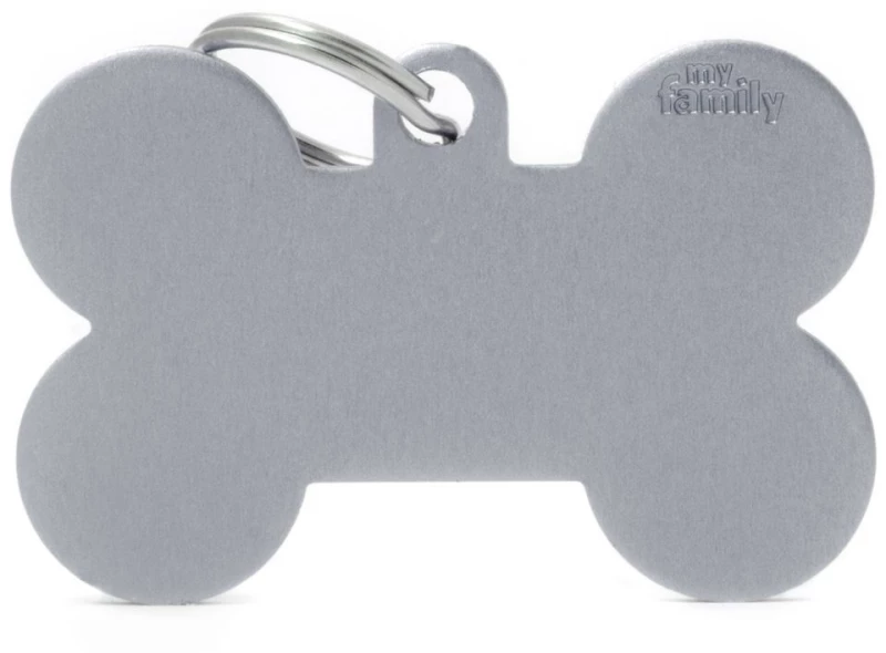 ΤΑΥΤΟΤΗΤΑ ΣΚΥΛΟΥ MY FAMILY BASIC GREY BONE TAG XLARGE 4,8x3,15cm