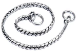 ΑΝΟΞΕΙΔΩΤΟΣ ΛΕΠΤΟΣ ΠΝΙΧΤΗΣ ROUND SNAKE SILVER ΤΗΣ PET INTEREST SMALL  0,18X35CM