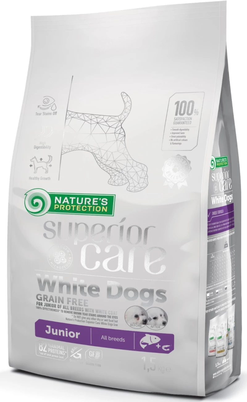 NATURE'S PROTECTION SUPERIOR CARE WHITE DOG ALL BREED JUNIOR  ΣΟΛΟΜΟΣ 10KG