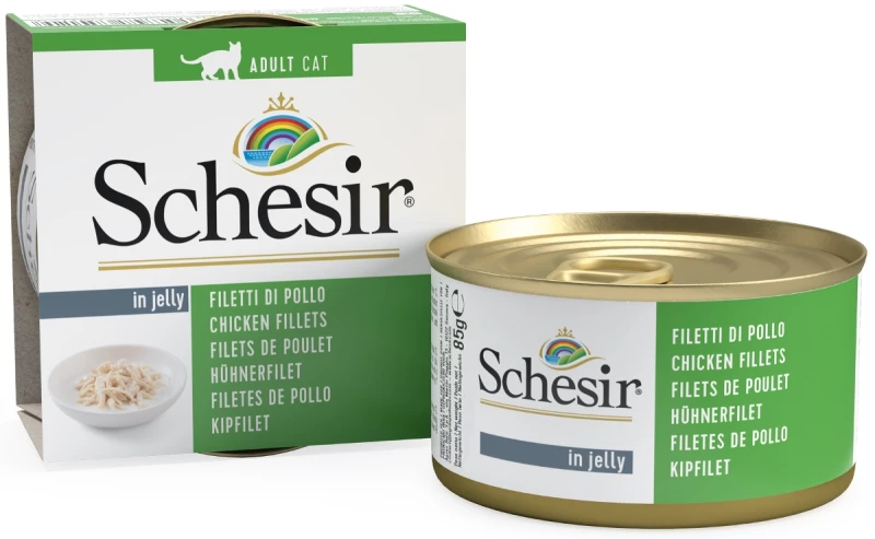 Schesir Cat Jelly Φιλετάκια Κοτόπουλου 85gr 1τμχ