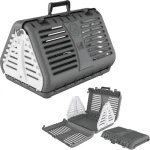 Κλουβί μεταφοράς Rotho MyPet Toby 42x53x40cm Γκρι ανοιχτό