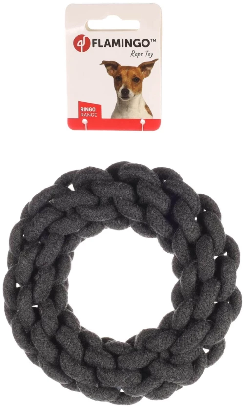 Παιχνίδι Σκύλου Flamingo Ringo Cord Ring Dark grey 20x5cm