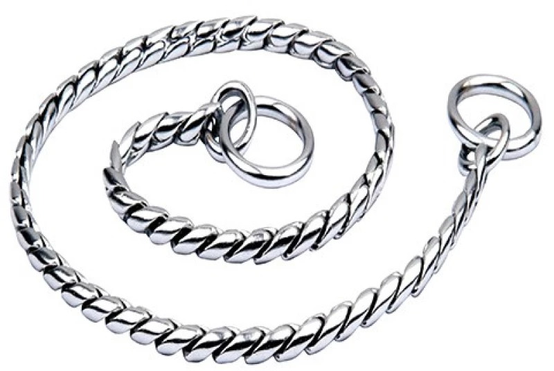 ΑΝΟΞΕΙΔΩΤΟΣ ΛΕΠΤΟΣ ΠΝΙΧΤΗΣ ROUND SNAKE SILVER ΤΗΣ PET INTEREST 2XL  0.45X55CM