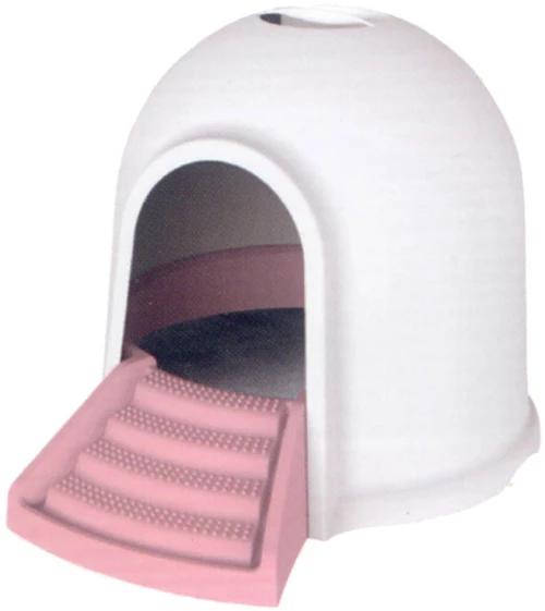 ΣΠΙΤΙ ΣΚΥΛΟΥ M-PETS IGLOO ΡΟΖ 45,7X60X43cm ΜΕ ΣΤΡΩΜΑΤΑΚΙ