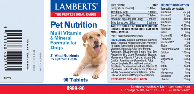 LAMBERTS DOG MULTIVITAMIN 90tabs