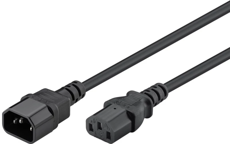 GOOBAY καλώδιο προέκτασης τροφοδοσίας 50081  0.75mm²  2m  μαύρο