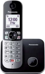 Panasonic KX-TG6851 Ασύρματο Τηλέφωνο με Aνοιχτή Aκρόαση Μαύρο-Ασημί