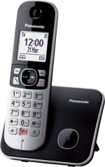 Panasonic KX-TG6851 Ασύρματο Τηλέφωνο με Aνοιχτή Aκρόαση Μαύρο-Ασημί