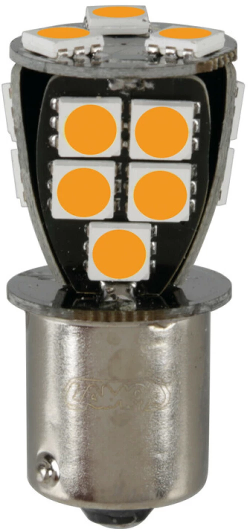 Lampa P21W 24/32V Ba15s 110lm 18xSMDx1CHIP LED CAN-BUS (ΦΟΥΝΤΟΥΚΙ) ΠΟΡΤΟΚΑΛΙ BLISTER LAMPA - 1 TEM. L5787.7