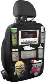 Simoni Racing ΘΗΚΕΣ ΠΛΑΤΗΣ ΚΑΘΙΣΜΑΤΟΣ ORGANIZER ΜΑΥΡΟ ΜΕ ΘΗΚΗ TABLET 10'' ΚΑΙ 7 ΘΗΚΕΣ 61x41cm SRPTP