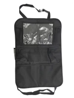 Simoni Racing ΘΗΚΕΣ ΠΛΑΤΗΣ ΚΑΘΙΣΜΑΤΟΣ ORGANIZER ΜΑΥΡΟ ΜΕ ΘΗΚΗ TABLET 10'' ΚΑΙ 7 ΘΗΚΕΣ 61x41cm SRPTP