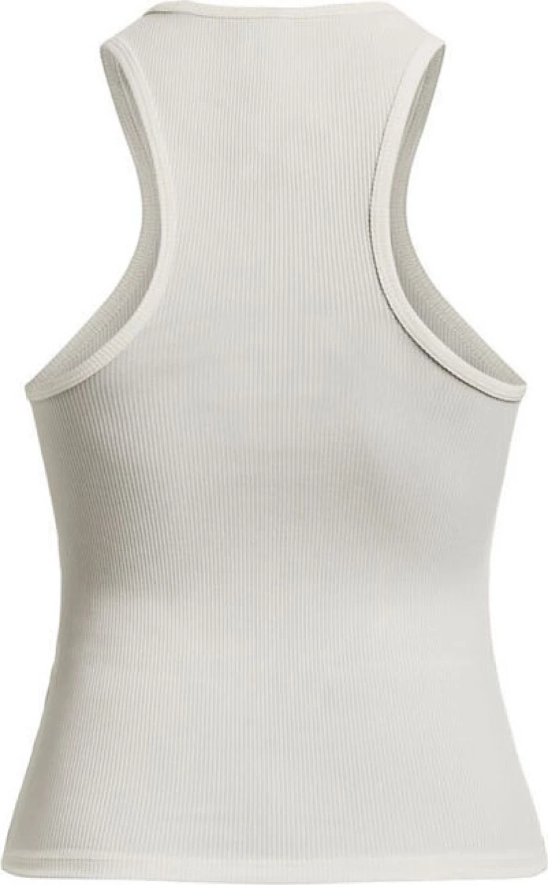 Under Armour Project Rock Rib Tank Αμάνικη Γυναικεία Αθλητική Μπλούζα Λευκή