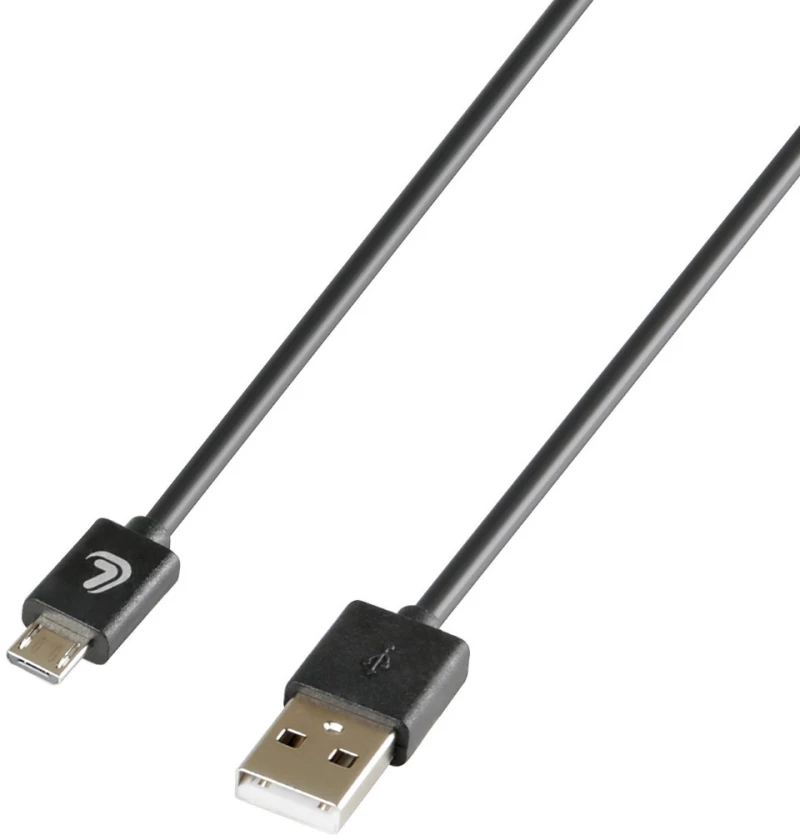 Lampa ΚΑΛΩΔΙΟ ΦΟΡΤΙΣΗΣ 	& ΣΥΓΧΡΟΝΙΣΜΟΥ 100 cm MICRO USB ESSENTIALS LINE (ΜΑΥΡΟ)  L3880.6/T