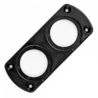 AMIO ΠΑΝΕΛ ΔΙΠΛΟ ΓΙΑ ΠΡΙΖΕΣ ΜΑΥΡΟ MOD-13 105x43x4,5 mm ΔΙΑΜΕΤΡΟ ΤΡΥΠΑΣ: 3cm AMIO 02863/AM