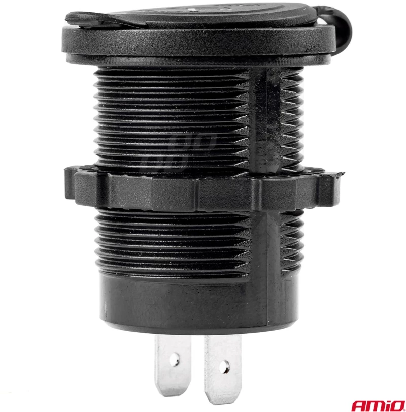 AMIO ΠΡΙΖΑ ΜΕ 2 ΘΥΡΕΣ USB 12/24V - 2x5V/2.1A Φ37mmX51mm MOD-04 AMIO 02854/AM