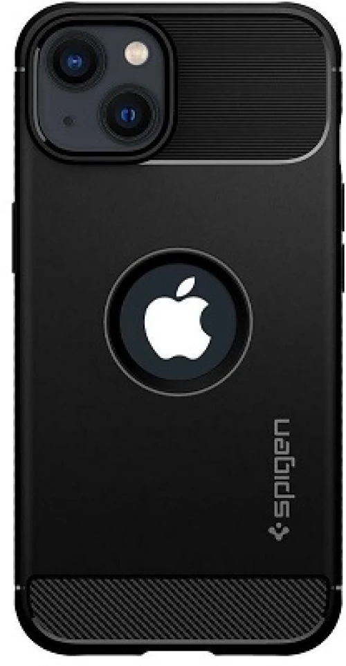 Spigen Rugged Armor Back Cover Σιλικόνης Μαύρο (iPhone 13)