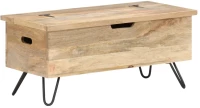 vidaXL Μπαούλο 90 x 40 x 45 εκ. από Μασίφ Ξύλο Μάνγκο  Καφέ