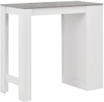 vidaXL Τραπέζι Μπαρ με Ράφια Λευκό 110 x 50 x 103 εκ. N/A Λευκό