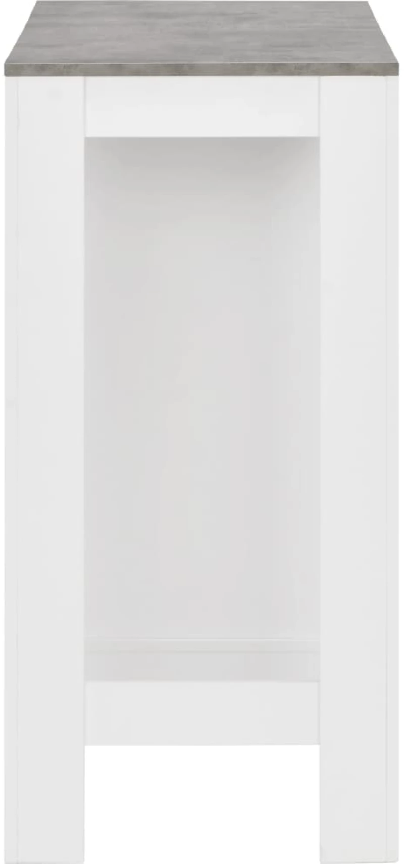 vidaXL Τραπέζι Μπαρ με Ράφια Λευκό 110 x 50 x 103 εκ. N/A Λευκό