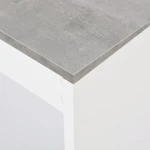 vidaXL Τραπέζι Μπαρ με Ράφια Λευκό 110 x 50 x 103 εκ. N/A Λευκό