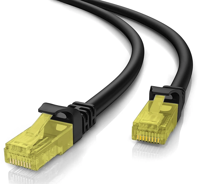 POWERTECH καλώδιο U/UTP Cat 5e CAB-N213, CCA 26AWG 0.4mm, 1m, μαύρο