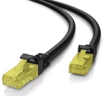POWERTECH καλώδιο U/UTP Cat 5e CAB-N213, CCA 26AWG 0.4mm, 1m, μαύρο