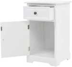 vidaXL Κομοδίνο 35 x 32 x 59 εκ. από MDF και Ξύλο Πεύκου  Λευκό
