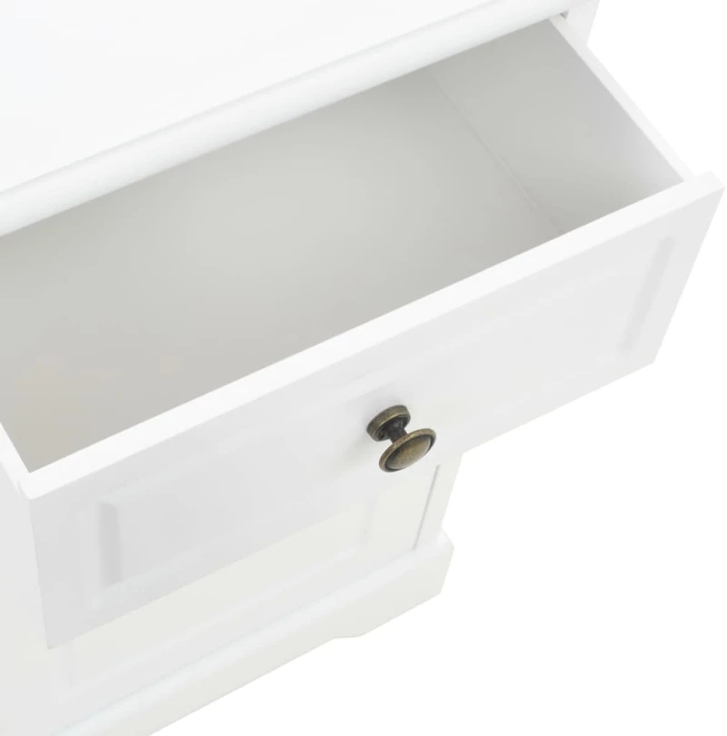 vidaXL Κομοδίνο 35 x 32 x 59 εκ. από MDF και Ξύλο Πεύκου  Λευκό