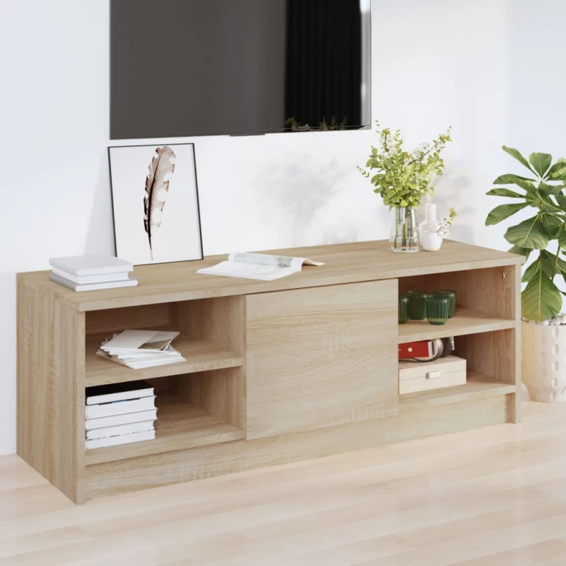 vidaXL Έπιπλο Τηλεόρασης Sonoma Δρυς 102x35,5x36,5εκ. Επεξεργ. Ξύλο N/A Καφέ