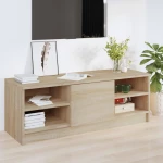 vidaXL Έπιπλο Τηλεόρασης Sonoma Δρυς 102x35,5x36,5εκ. Επεξεργ. Ξύλο N/A Καφέ