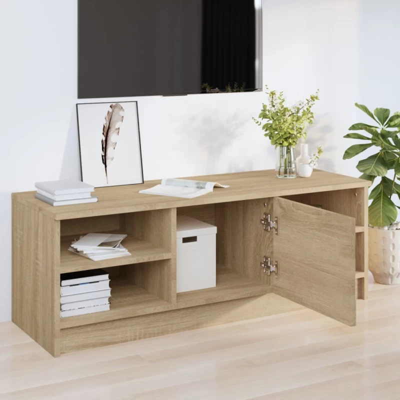 vidaXL Έπιπλο Τηλεόρασης Sonoma Δρυς 102x35,5x36,5εκ. Επεξεργ. Ξύλο N/A Καφέ