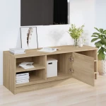 vidaXL Έπιπλο Τηλεόρασης Sonoma Δρυς 102x35,5x36,5εκ. Επεξεργ. Ξύλο N/A Καφέ
