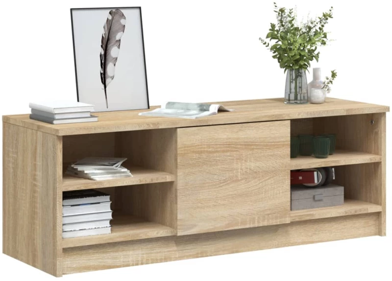 vidaXL Έπιπλο Τηλεόρασης Sonoma Δρυς 102x35,5x36,5εκ. Επεξεργ. Ξύλο N/A Καφέ