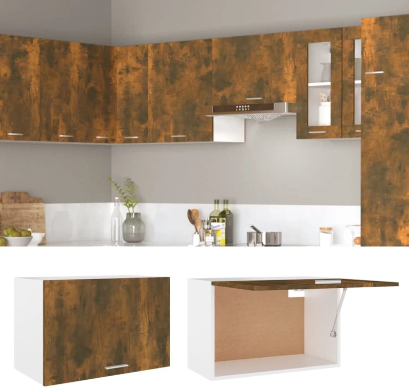 vidaXL Ντουλάπι Κρεμαστό Καπνιστή Δρυς 60x31x40 εκ. Επεξεργασμένο Ξύλο  Καφέ