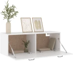 vidaXL Ντουλάπι Τοίχου άσπρο 100x36,5x35 εκ. από Επεξεργασμένο Ξύλο N/A Λευκό