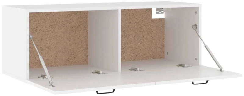 vidaXL Ντουλάπι Τοίχου άσπρο 100x36,5x35 εκ. από Επεξεργασμένο Ξύλο N/A Λευκό